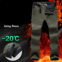 -20 Degree Winter Outdoor Fleece Softshell Pants Man and Women Skiing Fishing Camping Hiking Trousers Waterproof Trekking Pants - Canada Outdoors