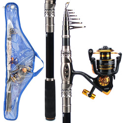 1.8m-3.6m Telescopic Fishing Rod Combo 13BB Fishing Reel Wheel Portable Travel Fishing Rod Spinning Fishing Rod Combo GAN019 - Canada Outdoors