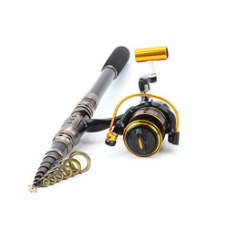 1.8m-3.6m Telescopic Fishing Rod Combo 13BB Fishing Reel Wheel Portable Travel Fishing Rod Spinning Fishing Rod Combo GAN019 - Canada Outdoors