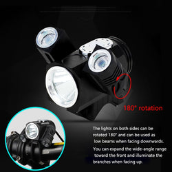10000LM 3xT6 LED 4.2v Adjust angle Front Bicycle light Bike Lamp Headlight with Battery+Back Tail Light - Canada Outdoors