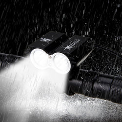 12000mAh battery 5000 Lumens 2x T6 LED Cycling Bike Bicycle Light Led Lamp HeadLight Headlamp & Rear Light Free Shipping - Canada Outdoors