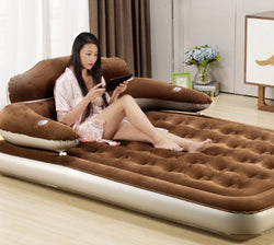152*203*22cm Air Mattress Cartoon Back Mattress Home Bedroom Air Bed Beach Mat lazy sofa Inflatable Mattress With Electric Pump - Canada Outdoors