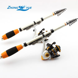 2016 NEW High Quality Fishing Reel And Rod Set  Telescopic Fishing Rod + 10BB Carp Fishing Spinning Reel Rod Combo Free shipping - Canada Outdoors