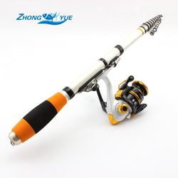 2016 NEW High Quality Fishing Reel And Rod Set  Telescopic Fishing Rod + 10BB Carp Fishing Spinning Reel Rod Combo Free shipping - Canada Outdoors