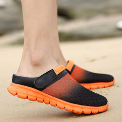 2017 New Summer Sandals Men Mesh Shoes Mules Clogs Breathable Beach Slippers Male Water Hollow Aqua Wading Chaussure Homme - Canada Outdoors