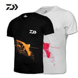 2018 Breathable Men Fishing Clothing Short Sleeve V Neck Anti Uv Men's Fishing Clothes Outdoor Top Quality Daiwa Fishing Shirts - Canada Outdoors