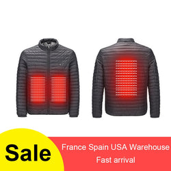 2018 Men Winter Outdoor USB Infrared heated vest Heating Hooded Jacket Electric Thermal Clothing Coat For Sport Climbing Hiking - Canada Outdoors