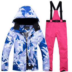 2018 New Hot Ski Suit Women Warm Waterproof -30 degrees Skiing Suits Set girl Outdoor Snowboard SnowHigh Quality Jackets Pants - Canada Outdoors