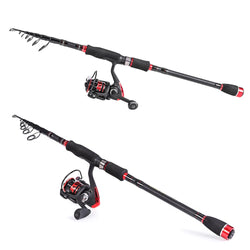 2018 Newest Fishing Rod Combo Full Kit Telescopic Carbon fiber Fishing Rod Spinning Fishing Reels with Line Lures Hooks Tackle - Canada Outdoors