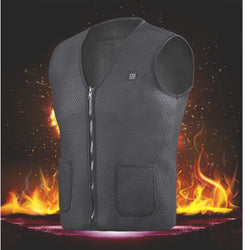 2018 Upgraded Men Outdoor USB Infrared Heating Vest Jacket Winter Carbon Fiber Electric Thermal Clothing WaistcoatWarm - Canada Outdoors
