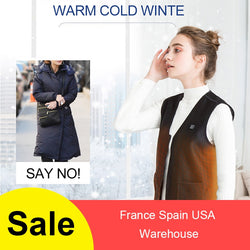 2018 new woman USB electric charging heated vest heating jacket winter warm cloth feathers hot jacket with security heater - Canada Outdoors