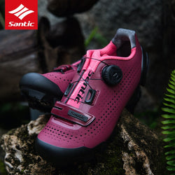 2019 Santic Women Cycling Shoes Nylon Sole Road Bike Shoes Ladies Sneakers Athletic Racing MTB Bicycle Shoes for Female Riding - Canada Outdoors