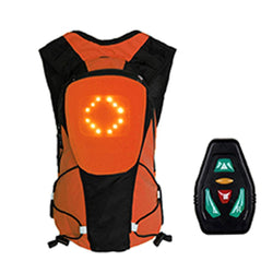 2019 new Unisex Cycling Backpack LED Warning Light Safety Rear Signal USB Wireless remote control LED Vest Bag Bicycle Bags - Canada Outdoors