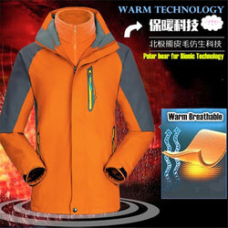 20p! 3 in 1 Lovers Hooded Hiking Jacket Tops Winter Windproof Waterproof Ski-wear Inner Fleece Camping Climbing Warm Windbreaker - Canada Outdoors