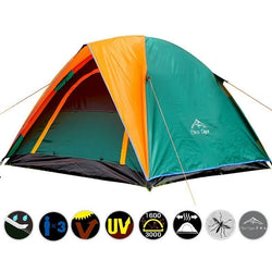 3-4 Person Double Layer Camping Tent With Double Door Outdoor Waterproof Awning Tent 200x180x140cm for Fishing Camping Party - Canada Outdoors