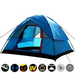 3-4 Person Double Layer Camping Tent with Mosquito Net Portable Outdoor Fishing Hiking Tent 200x200x130cm Russian Local Delivery - Canada Outdoors