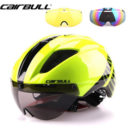 3 Lens 280g Aero Goggles Bicycle Helmet Road Bike Sports Safety In-Mold Helmet Riding Mens Speed Airo Time-Trial Cycling Helmet - Canada Outdoors