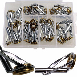30Pcs 3mm-5.5mm Fishing Pole Rod Tip Tops Repair Kit Double Golden Ceramic Ring Sea Spinning Casting Fishing Rod Tips Fix Tackle - Canada Outdoors