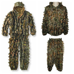 3D Leaves Camouflage Poncho Cloak Stealth Suits Outdoor Woodland CS Game Clothing Universal for Hunting Shooting - Canada Outdoors