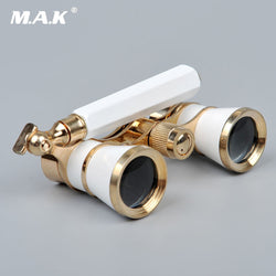 3x25 Brass Coated Lens Binocular Telescope Opera Theater Glasses with Retractable Handle for Watching Women Girls Gifts - Canada Outdoors