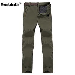 7XL Men's Winter Softshell Fleece Pants Outdoor Waterproof Hiking Camping Trekking Climbing Warm Male Sportswear Trousers VA185 - Canada Outdoors