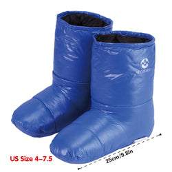 AEGISMAX Duck Down Booties Slippers Soft Socks For Winter Cold Weather Camping Outdoor Indoor 25cm/9.8 inches Blue - Canada Outdoors