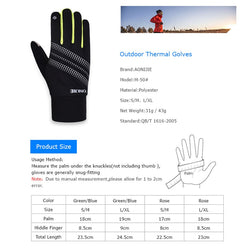 AONIJIE M50 Unisex Sports Touchscreen Windproof Thermal Winter Fleece Gloves Running Jogging Hiking Cycling Skiing Reflective - Canada Outdoors