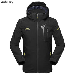 Aufdiazy 2018 New Men Softshell Outdoor Jackets Waterproof Windproof Thermal Coats Hiking Camping Trekking Male Jacket JM091 - Canada Outdoors