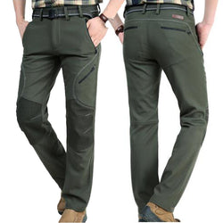 Aufdiazy Winter Men Fleece Softshell Hiking Pants Black Outdoor Sports Male Waterproof Windproof Thermal Camping Trousers JM023 - Canada Outdoors