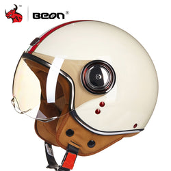 BEON Motorcycle Helmet Chopper 3/4 Open Face Vintage Helmet Moto Casque Casco Capacete Men Women Scooter Motorbike Helmet - Canada Outdoors