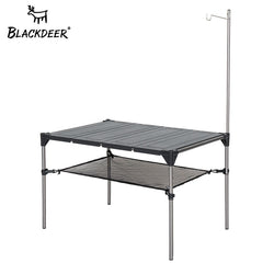 BLACKDEER Outdoor Camping Desk Aluminum Alloy Folding Table Portable Picnic Fishing Beer Table Lightweight Rain-Proof Detachable