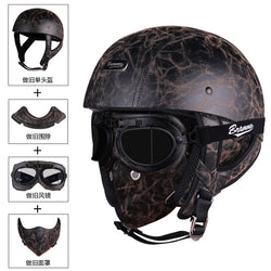 BRAMMO Skull Cap Motorcycle Helmet Vintage Half Face Helmet Motorbike Scooter Retro German Style chopper Cruiser Helmets - Canada Outdoors
