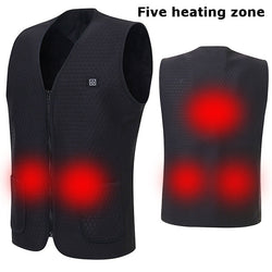Best  2018 Upgraded Men Outdoor USB Infrared Heating Vest Jacket Winter Carbon Fiber Electric Thermal Clothing WaistcoatWarm - Canada Outdoors
