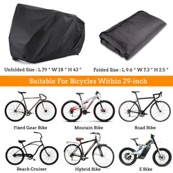 Bike Cover Storage Waterproof Outdoor Electric Bicycle Rain Cover Tarp Dustproof UV Protective for 2 Bikes HT19-0012 - Canada Outdoors