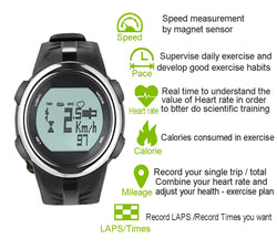 Bike Speed watch Bicycle computer wireless speedometer Riding runing Heart rate monitoring calorie 3D sensor step - Canada Outdoors