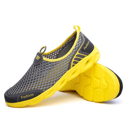 Bjakin Unisex Aqua Shoes Men Summer Water Beach Shoes Breathable Upstream Shoes with Drain Hole Quick Drying Sneaker Yellow Size - Canada Outdoors