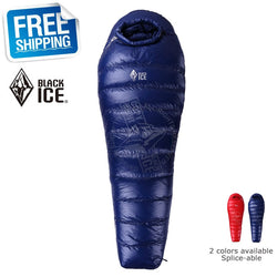 Black ice Upgrade G1300 Blue/Red Mummy Splicing Single 75x195cm/80x205cm Ultra Light Waterproof Goose Down Winter  Sleeping Bag - Canada Outdoors