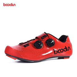 Boodun Men's Cycling Shoes Carbon Fiber Sole Road Bike Shoes Breathable Self-Locking Racing Bicycle Shoes with Cycling Cleats - Canada Outdoors