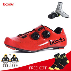Boodun Road Cycling Shoes Carbon Fiber Bike Shoes Men Self-Locking Racing Breathable Ultralight Professional Bicycle Sneakers - Canada Outdoors