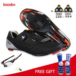 Boodun Ultralight Carbon Fiber Road Cycling Shoes Breathable Auto-Lock Bike Bicycle Shoes Athletic Racing Zapatos Ciclismo - Canada Outdoors