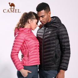 CAMEL Winter Women/Men Ultra Light Down Jacket 90% Duck Down Hooded Jackets Long Sleeve Warm Slim Coat Solid Outwear - Canada Outdoors