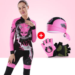 CHEJI Cycling Wear Women Spring Autumn Long Sleeve Jersey Long Pants Set Customzied Pro Team Bike Jersey Pants Quick Dry - Canada Outdoors