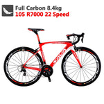 Carbon Road bike 700C Race Road Bike Carbon 8.4kg Bicycle Carbon Full Carbon Bicycle Racing with Shimano 105 R7000 Racing Bike - Canada Outdoors