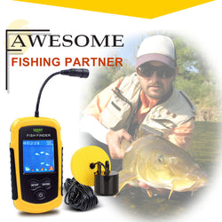 Color Display Portable Fish Finder Sonar Sounder Alarm Transducer Fishfinder 0.7-100m fishing echo sounder with English - Canada Outdoors