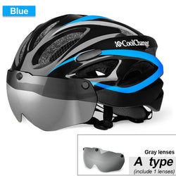 CoolChange Bicycle Helmet EPS Insect Net Road MTB Bike Windproof Lenses Integrally-molded Helmet Cycling Casco Ciclismo - Canada Outdoors