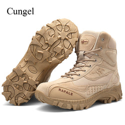 Cungel Military Tactical boots Men Army Combat Outdoor Hiking Shoes breathable Anti-skid Boots Shoes Trekking Mountain Climbing - Canada Outdoors