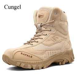 Cungel Military Tactical boots Men Army Combat Outdoor Hiking Shoes breathable Anti-skid Boots Shoes Trekking Mountain Climbing - Canada Outdoors