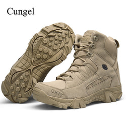 Cungel New Fashion Men's Military Boots Comfortable Ankle Boots Men Work Shoes Army Desert Combat Boots Men Snow Footwear - Canada Outdoors