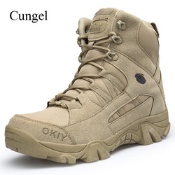 Cungel New Fashion Men's Military Boots Comfortable Ankle Boots Men Work Shoes Army Desert Combat Boots Men Snow Footwear - Canada Outdoors