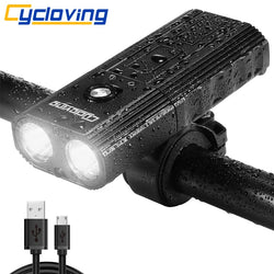 Cycloving Bicycle light Bike lights 2 Led rechargeable 4000mah power bank 2200lumens wide Floodlight Flashlight torch - Canada Outdoors